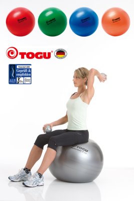 ABS-Power-Gymnastikball i.Ktn.,55cm grün(TOGU), ABS-Power-Gymnastikball i.Ktn.,55cm grün(TOGU),