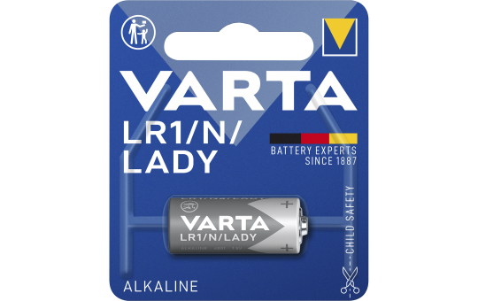 Lady-Batterie VARTA ''HIGH ENERGY'' 1,5 V, Typ LR1, 1er-Blister Lady-Batterie VARTA ''HIGH ENERGY'' 1,5 V, Typ LR1, 1er-Blister