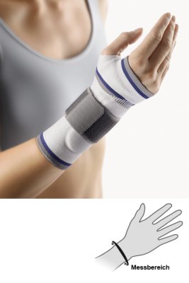 Bort ManuBasic Handgelenkbandage, silber>>>>Gr. XL rechts