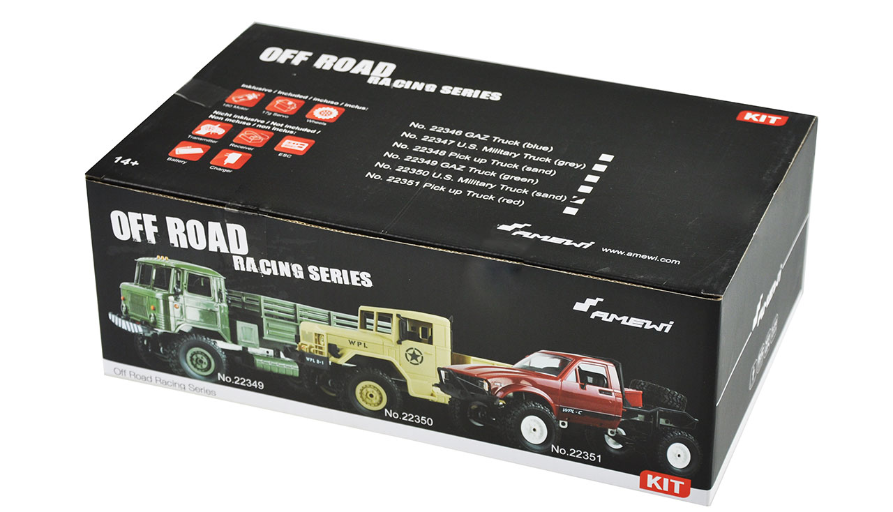 U.S. Militär Truck 4WD 1:16 Bausatz, grau