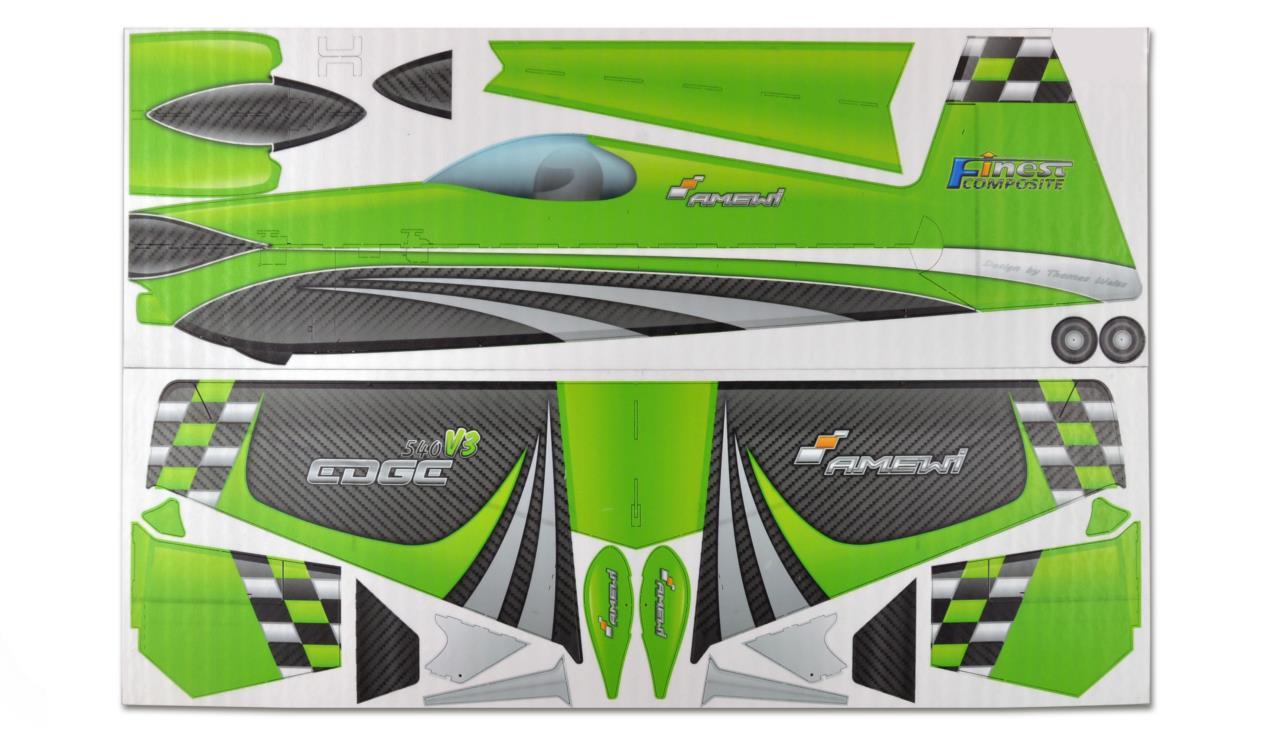 Shockflyer Edge 540V3 3mm grün Shockflyer Edge 540V3 3mm Combo Kit grünExklusiv Amewi by finest composite - Made in Germany