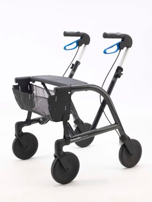 Rollator DOLOMITE GLOSS SH68kpl.m.Stufenhilfe,grau