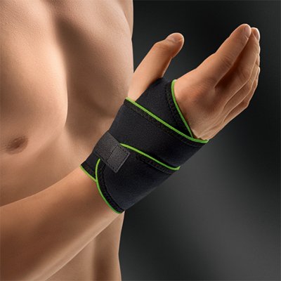 Bort Handgelenkbandage ActiveColor Sport schwarz-grün>>>>links Bort Handgelenkbandage ActiveColor Sport schwarz-grün>>>>links