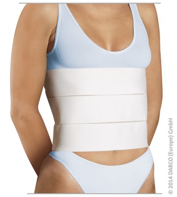 Mecron 4-Band Bauchbandage,weiß Gr.L 105-127cm,