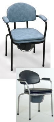 Toilettenstuhl 9062 TII, feststehend>>>>Farbe: blau/grau Toilettenstuhl 9062 TII, feststehend>>>>Farbe: blau/grau