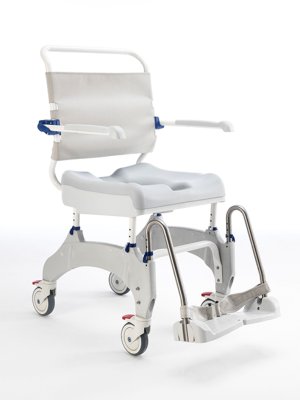 Dusch- und Toilettenrollstuhl AQUATEC OCEAN ERGO XL weiß-grau>>>>