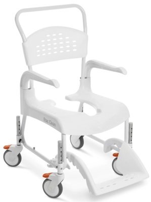 Clean,Dusch-Toilettenrollstuhl,weiß,Sitzhöhe 47,5-60cm, Clean,Dusch-Toilettenrollstuhl,weiß,Sitzhöhe 47,5-60cm,