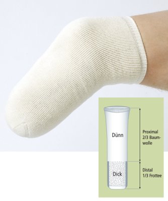 Stumpfstrumpf Cotton,Dünn-Dick,weiß 35cm, Stumpfstrumpf Cotton,Dünn-Dick,weiß 35cm,