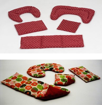 Kirschkern-Nackenhörnchen,ca.35x28cm,MILLEFLEUR bordeaux,