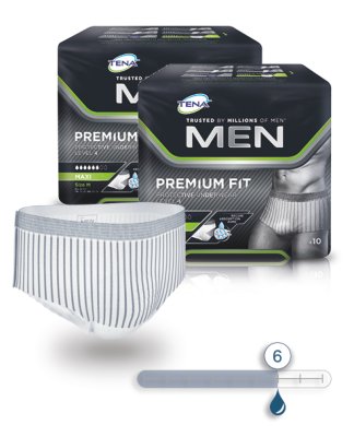 TENA Men Premium Fit Underwear,Level 4 Maxi s/M(4x12Stk),