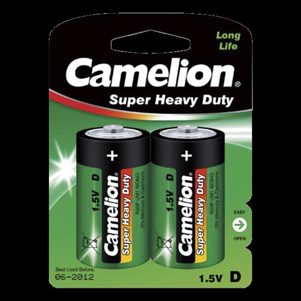 Mono-Batterie CAMELION Super Heavy Duty 1,5 V, Typ D, 2er-Blister Mono-Batterie CAMELION Super Heavy Duty 1,5 V, Typ D, 2er-Blister
