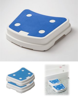 Badewannentritt SKY 50 x 40 x 10cm, weiß/blau>>>> Badewannentritt SKY 50 x 40 x 10cm, weiß/blau>>>>