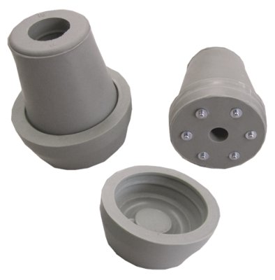 Krückenkapsel mit Spikes, grau>>>>20 mm