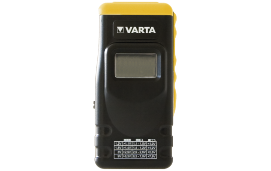 Batterietester VARTA, digital, LCD-Display, für AA/ AAA/ C/ D/ 9v Batterien