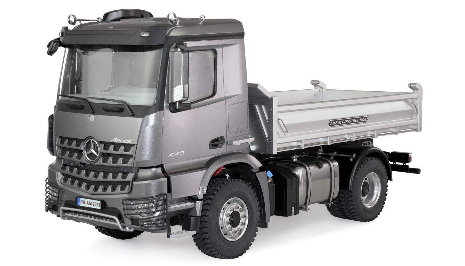 Mercedes-Benz Arocs Hydraulik Muldenkipper Pro 4x4 1:14 RTR grau