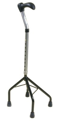 Leichtmetall-Vierfußgehstütze, Fritzgriff, Clipverstellung silber>>>> Leichtmetall-Vierfußgehstütze, Fritzgriff, Clipverstellung silber>>>>