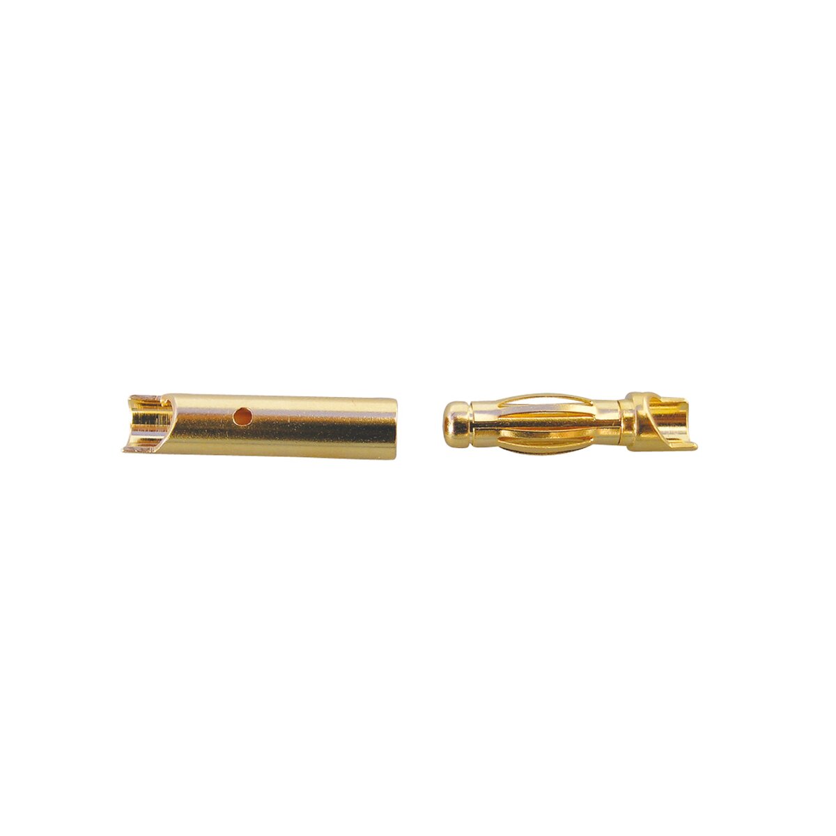 Goldkontakt 4mm zweiteilig spez 1 Stecker/1 Buchse Goldkontakt 4mm zweiteilig spez 1 Stecker/1 Buchse