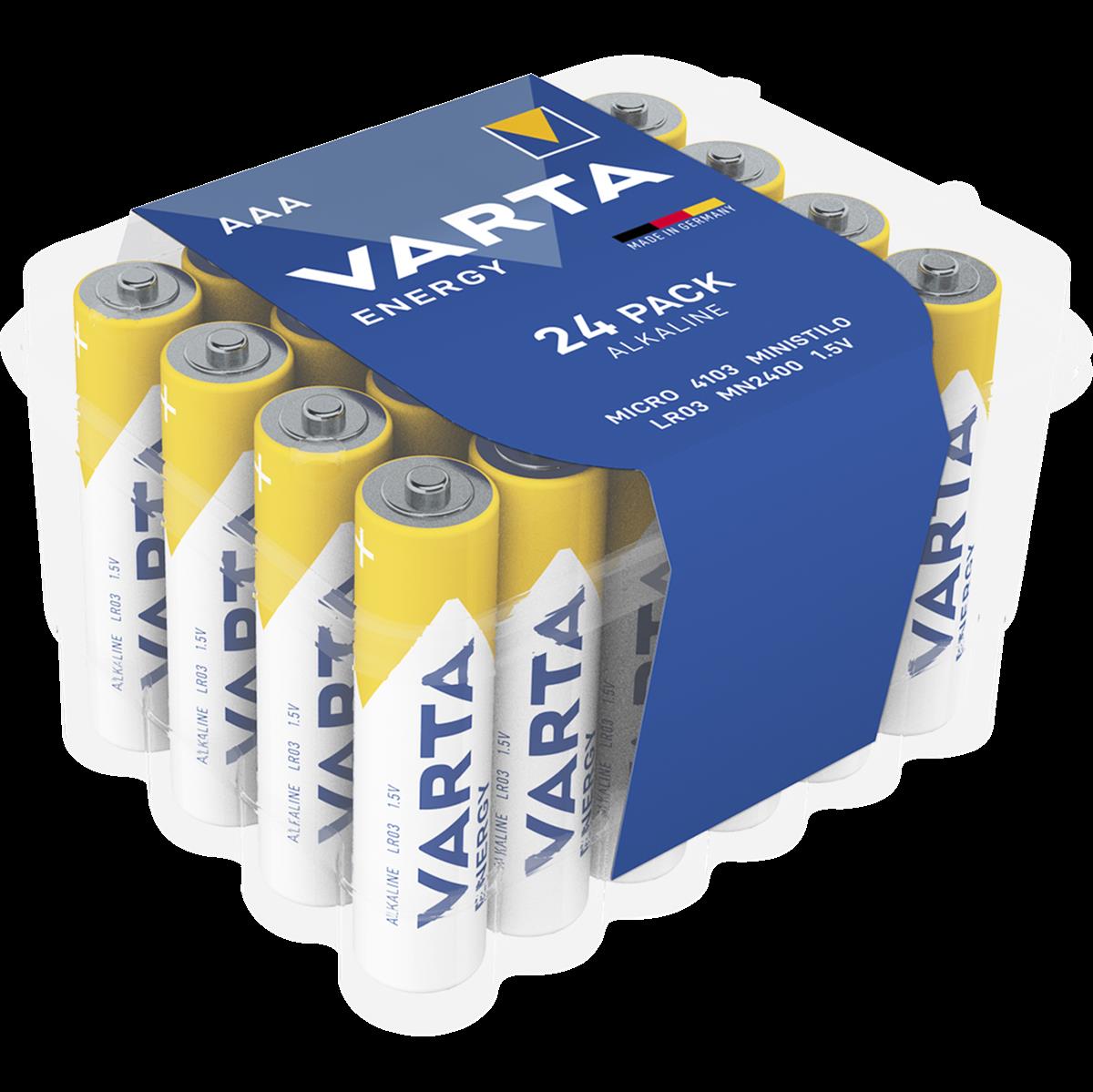 Micro-Batterie VARTA ''Energy'' Alkaline, Typ AAA, LR06, 1,5V, 24er Pack Micro-Batterie VARTA ''Energy'' Alkaline, Typ AAA, LR06, 1,5V, 24er Pack