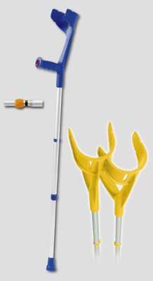 Unterarmgehstütze Magic-Twin, Quetsch-Clip>>>>Farbe: türkisblau