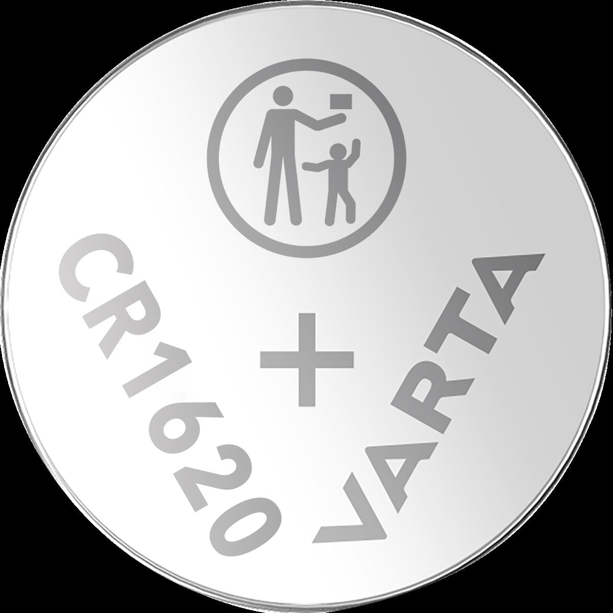 Lithium-Knopfzelle VARTA CR 1620, 70mAh, 3V, 1er-Blister