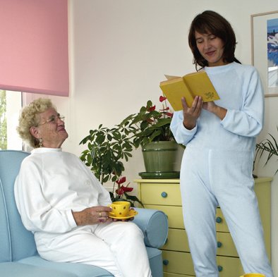 Pflegeoverall Molène mit Reißverschluss, Baumwolle hellblau>>>>Gr. XL