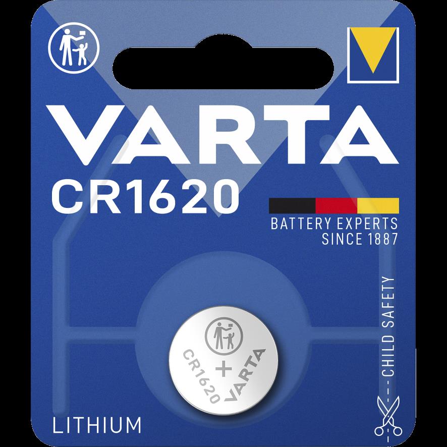 Lithium-Knopfzelle VARTA CR 1620, 70mAh, 3V, 1er-Blister Lithium-Knopfzelle VARTA CR 1620, 70mAh, 3V, 1er-Blister