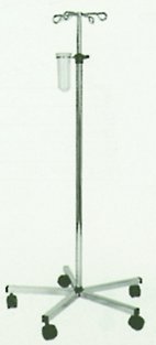 Infusionsständer 4-armig mit,Abtropfglas u.Flaschenkreuz, Infusionsständer 4-armig mit,Abtropfglas u.Flaschenkreuz,