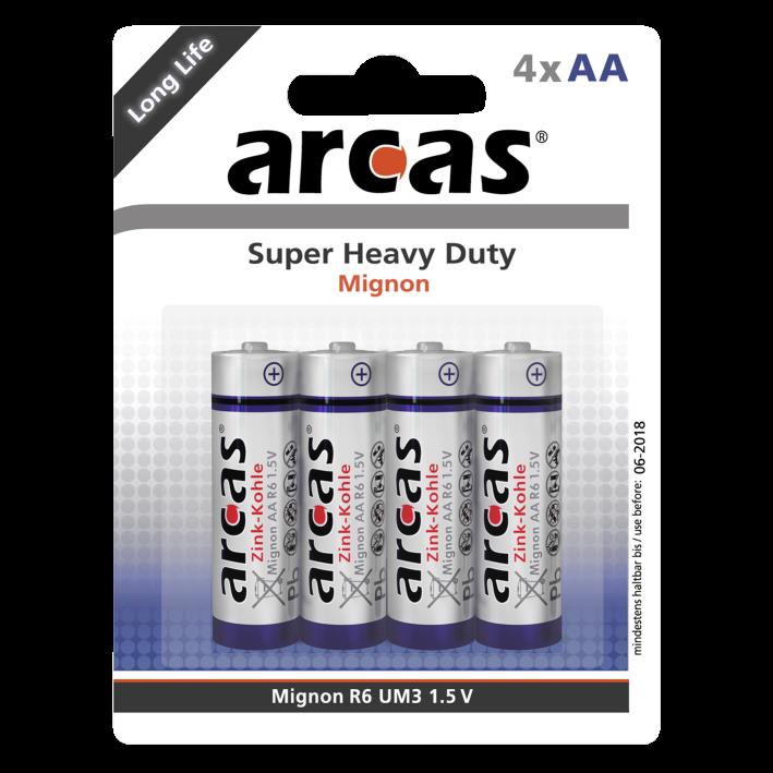 Mignon-Batterie Super Heavy Duty 1,5V, Typ AA/R6, 4er-Pack Mignon-Batterie Super Heavy Duty 1,5V, Typ AA/R6, 4er-Pack