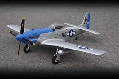 P-51D Mustang blue PNP 4 Kanal SW 75 cm