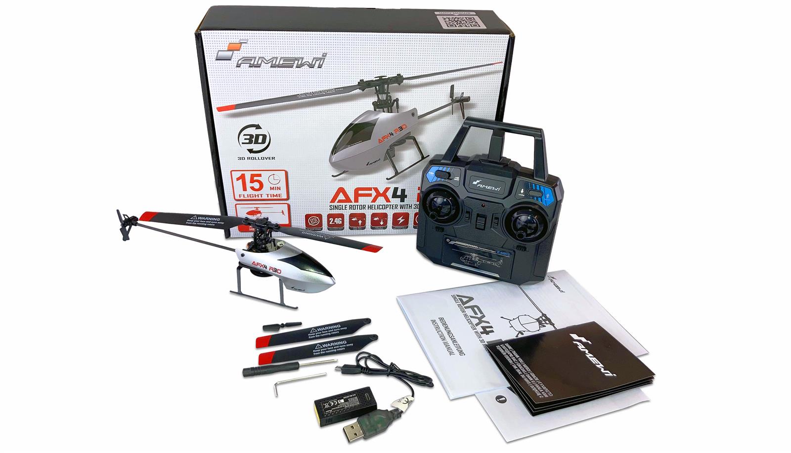 AFX4 R3D Single-Rotor Helikopter 4-Kanal 6G RTF AFX4 R3D Single-Rotor Helikopter 4-Kanal 6G RTF