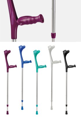 Anatomic-Softgriff-Stütze, Druckknopfverstellung>>>>Farbe: blau links