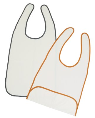 Lätzchen aus HYGIENA-Tex 40 x 70cm, weiß>>>>Ausf.: ohne Auffangtasche