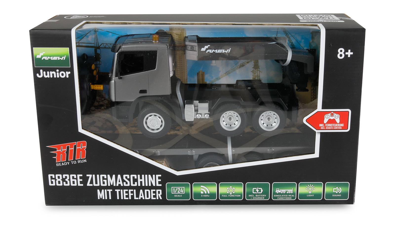G836E Zugmaschine mit Tieflader 1:24 RTR G836E Zugmaschine mit Tieflader 1:24 RTR