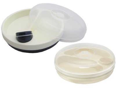 Warmhalteteller mit Deckel>>>>Farbe: beige