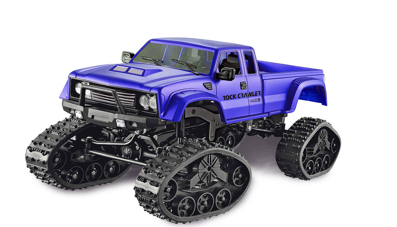 Pickup Truck mit Rädern & Ketten 4WD 1:16 blau Pickup Truck mit Rädern & Ketten 4WD 1:16 blau