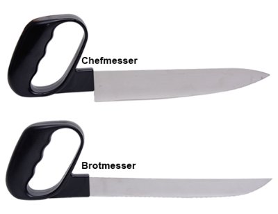 Brotmesser mit Rundgriff schwarz>>>>