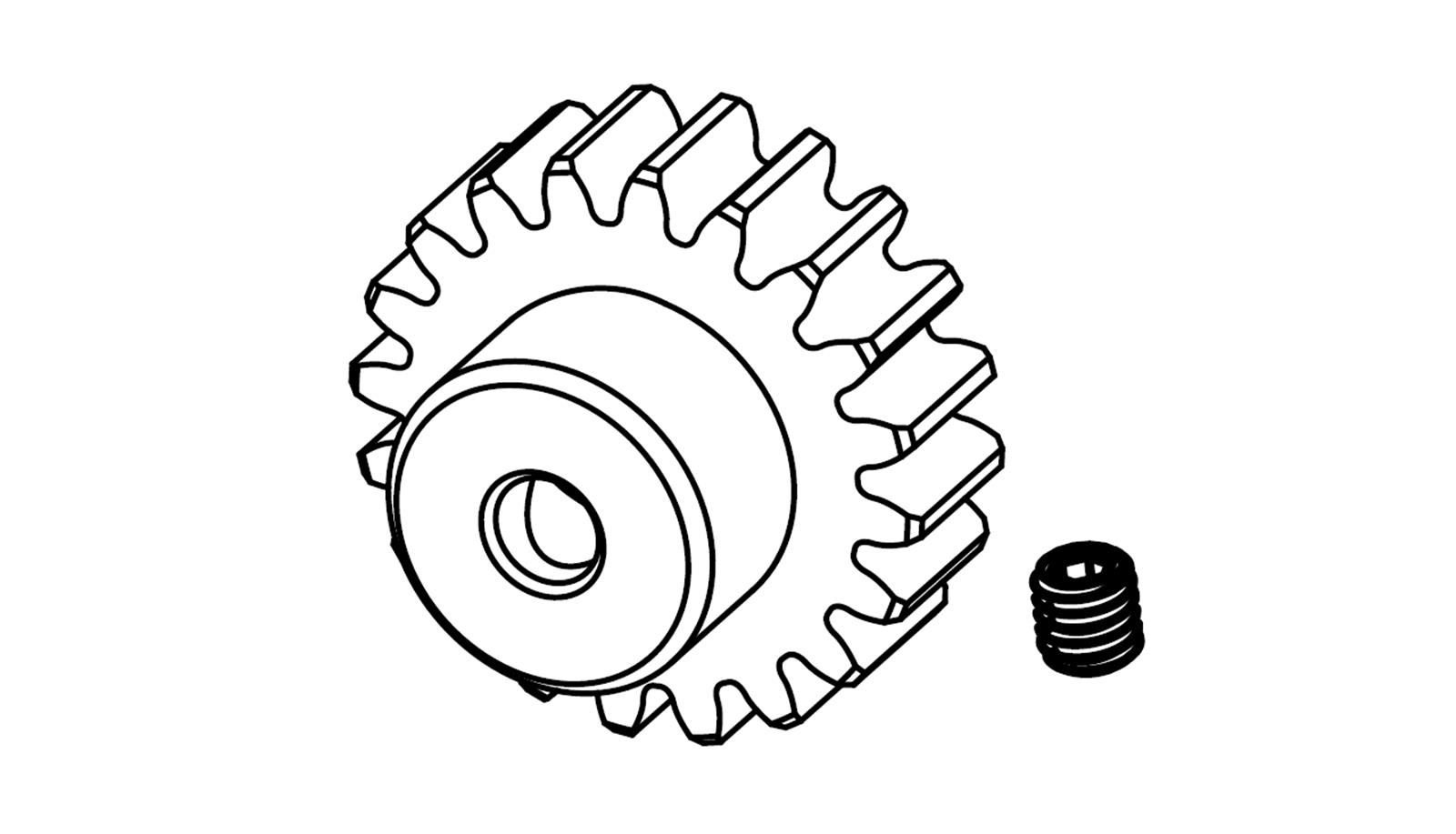 Motorritzel 22 Zähne Modul 0