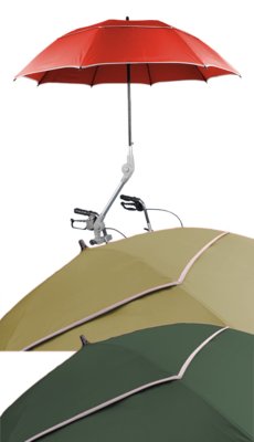 Rollatorschirm Protektor, mit Halterung>>>>Farbe: rot