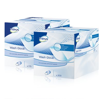 Waschhandschuh TENA Wash Glove,unfoliert(6x200Stk), Waschhandschuh TENA Wash Glove,unfoliert(6x200Stk),