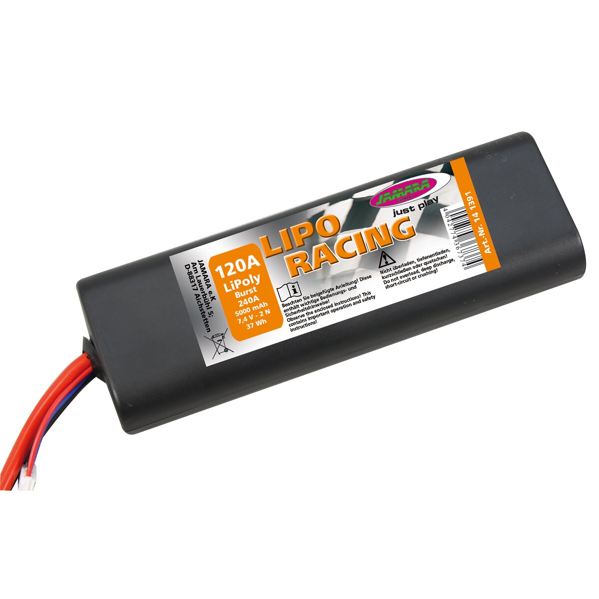 Akkupack LiPo-Racing 7,4V 5000mAh 2N 37Wh Tam Stecker Hardcase / Abgerundete Kanten Akkupack LiPo-Racing 7,4V 5000mAh 2N 37Wh Tam Stecker Hardcase / Abgerundete Kanten