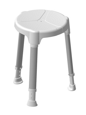 Duschhocker TAYO rund weiß>>>>