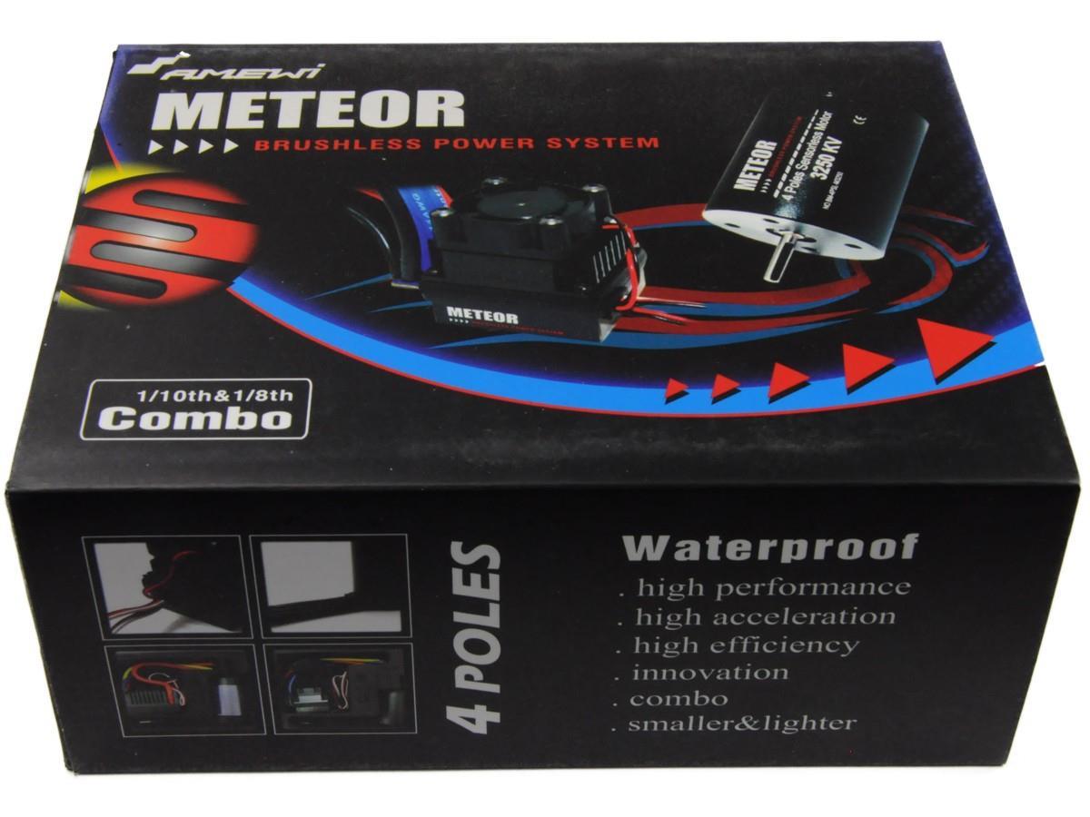 METEOR Brushless Regler 60A 2S-3S LiPo METEOR Brushless Motor 3250KV 1:10