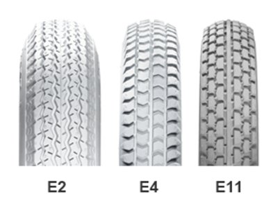 PU-Reifen mit Rolkofill 3.00-4 Zoll(260x85)IS311 grau>>>>