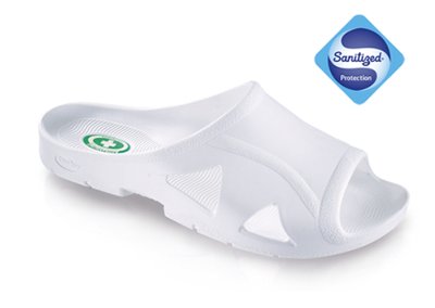 Bio-Slipper, weiß>>>>Gr. 44