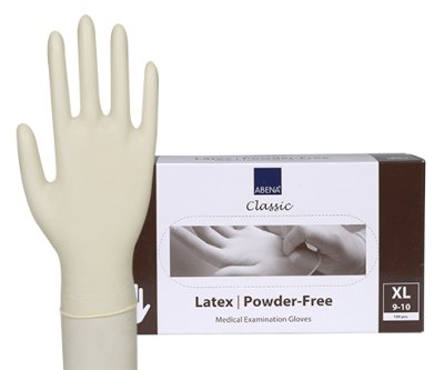 ABENA Latex-Handschuhe puderfrei (VPE: 100 Stück)>>>>Gr. M