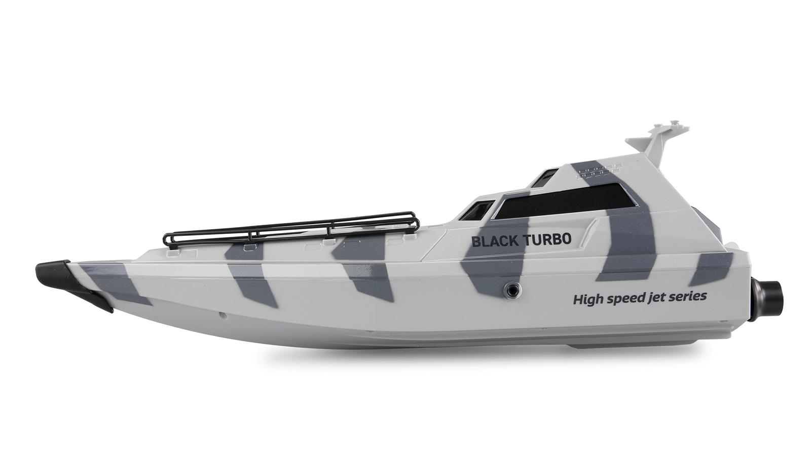 Black Turbo Militärboot mit Jetantrieb 420mm RTR camouflage-grau Black Turbo Militärboot mit Jetantrieb 420mm RTR camouflage-grau