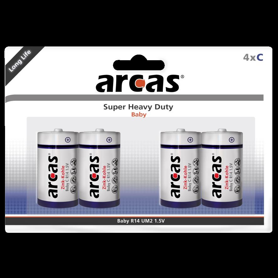 Baby-Batterie Super Heavy Duty 1,5V, Typ C/R14, 4er-Pack Baby-Batterie Super Heavy Duty 1,5V, Typ C/R14, 4er-Pack