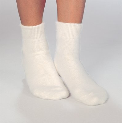 Fußwärmer/Socken 40% Angora m.Frotteesohle natur Gr.S Fußwärmer/Socken 40% Angora m.Frotteesohle natur Gr.XL