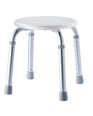 Bad-u.Duschhocker rund,höhenvstb.,weiß(Ridder),