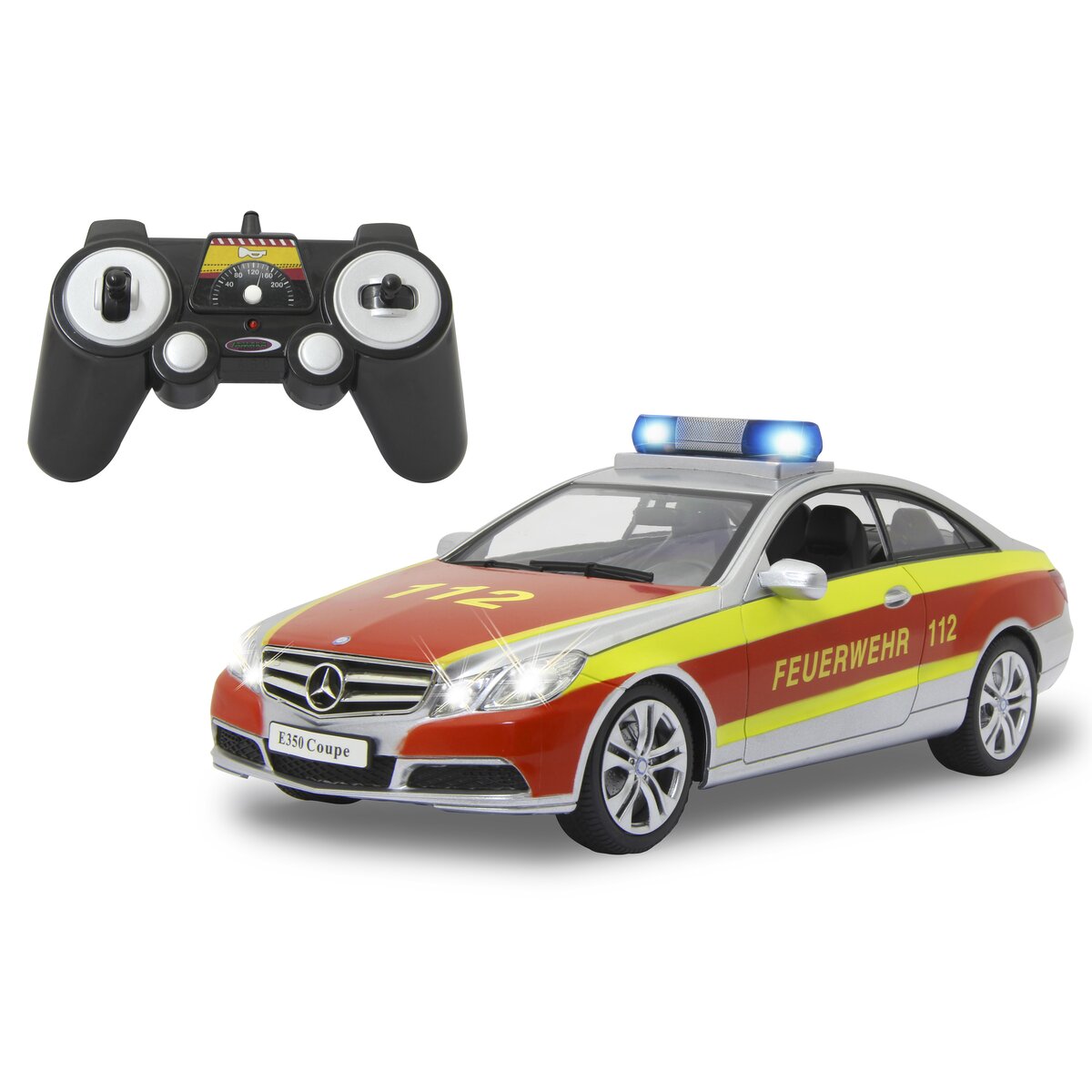 Mercedes-Benz E 350 Coupe Feuerwehr 1:16 silber/rot 2,4GHz Mercedes-Benz E 350 Coupe Feuerwehr 1:16 silber/rot 2,4GHz